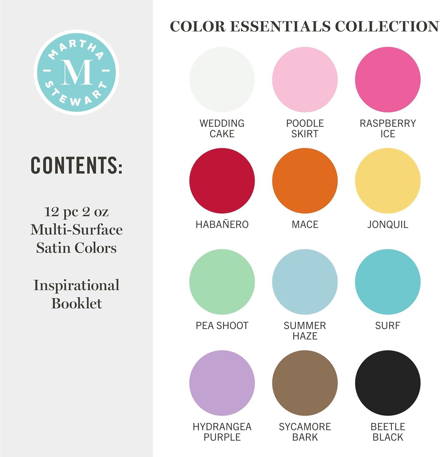imageMartha Stewart MultiSurface Satin 12 pc Paint Set Elevated NeutralsColor Essentials