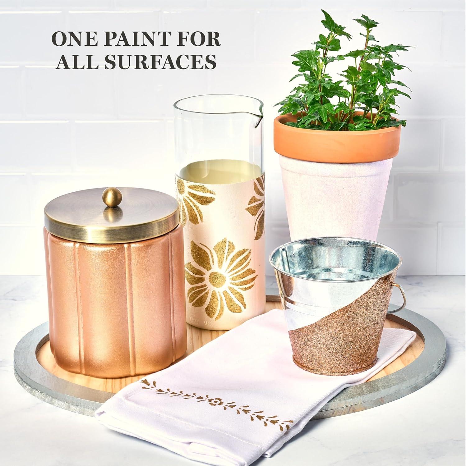 imageMartha Stewart MultiSurface Specialty 10 pc Paint Set Studio LightsRare Metals