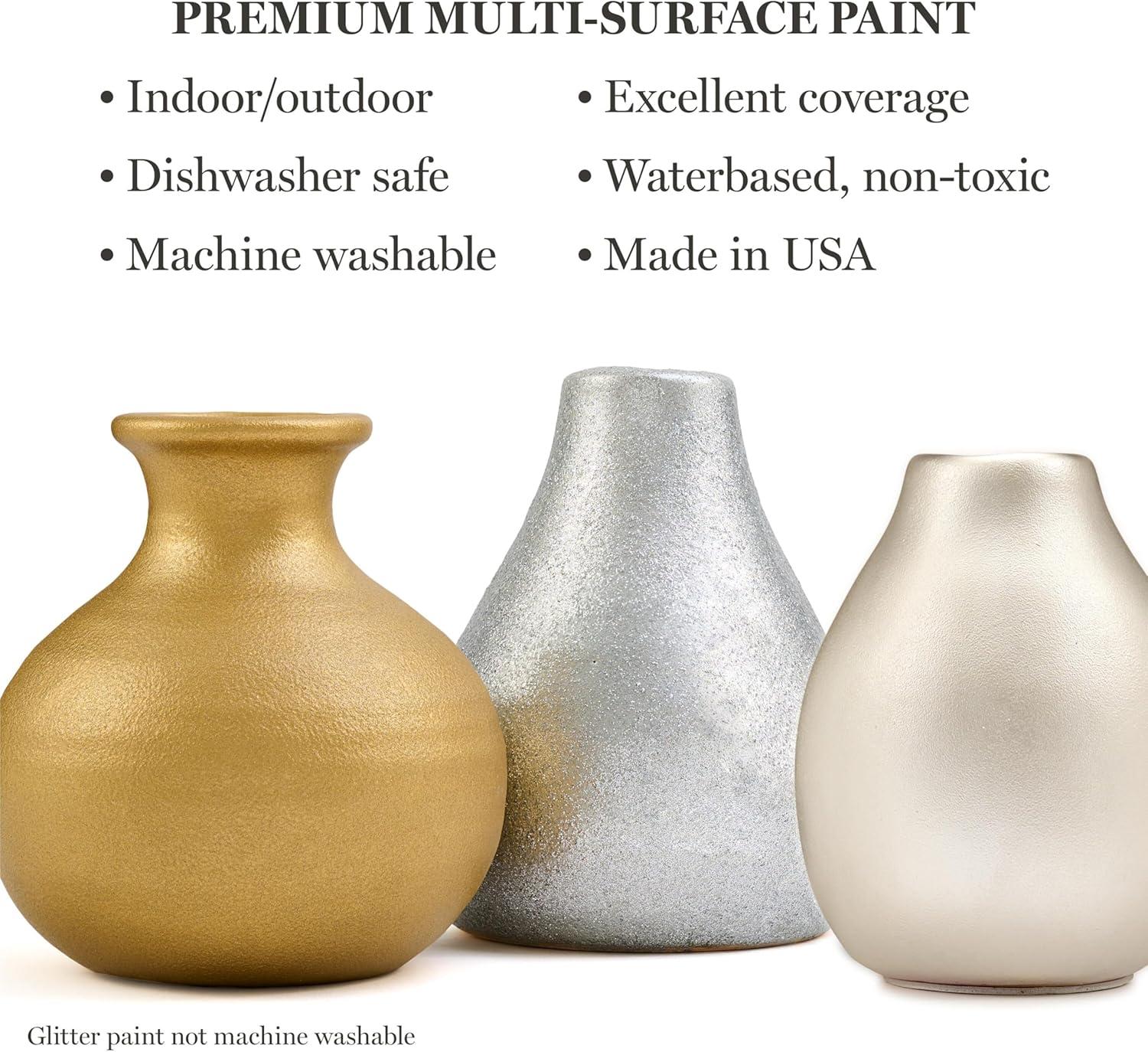 imageMartha Stewart MultiSurface Specialty 10 pc Paint Set Studio LightsRare Metals