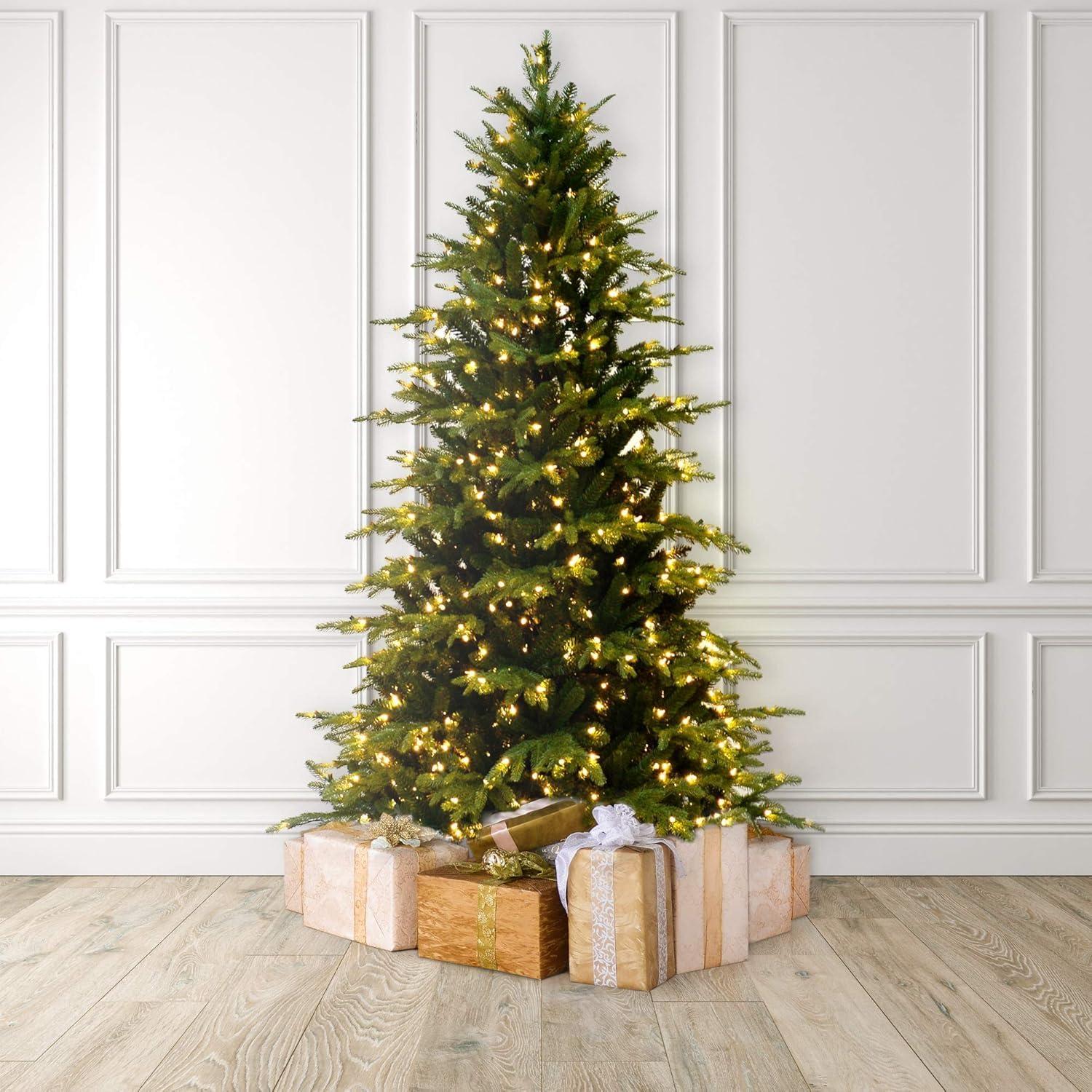 imageMartha Stewart Natural Pine 75 MU PreLit Artificial Christmas Tree Feet Multicolored LightsClear White Lights