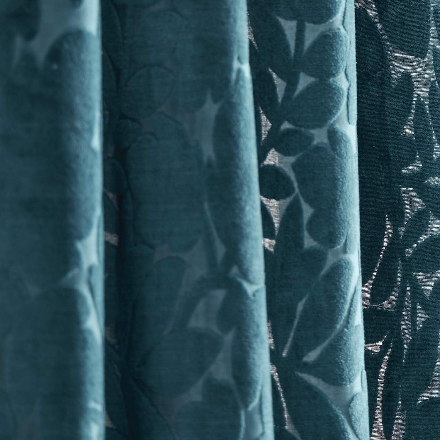 imageMartha Stewart Sherwood Velvet Grommet Window Curtain Panel Pair 95 TealTeal