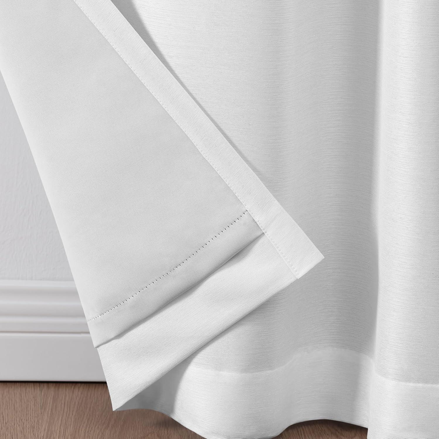 imageMartha Stewart Spellbound Blackout Lining Rod PocketBack Tab Window Curtain Panel Pair 95 WhiteWhite