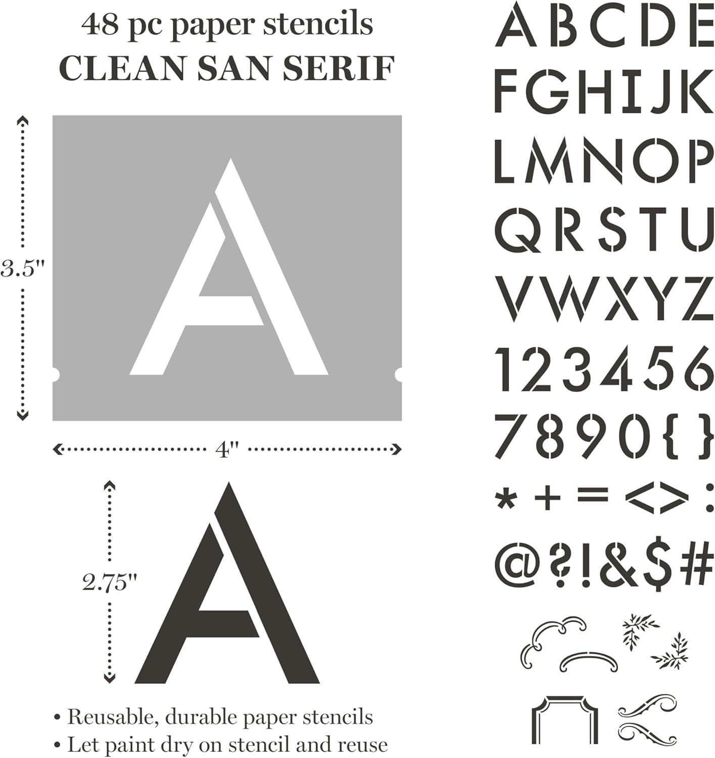 imageMartha Stewart Vintage Florals Stencils Stamps and Tools Kit 14 pcClassic Alphabet