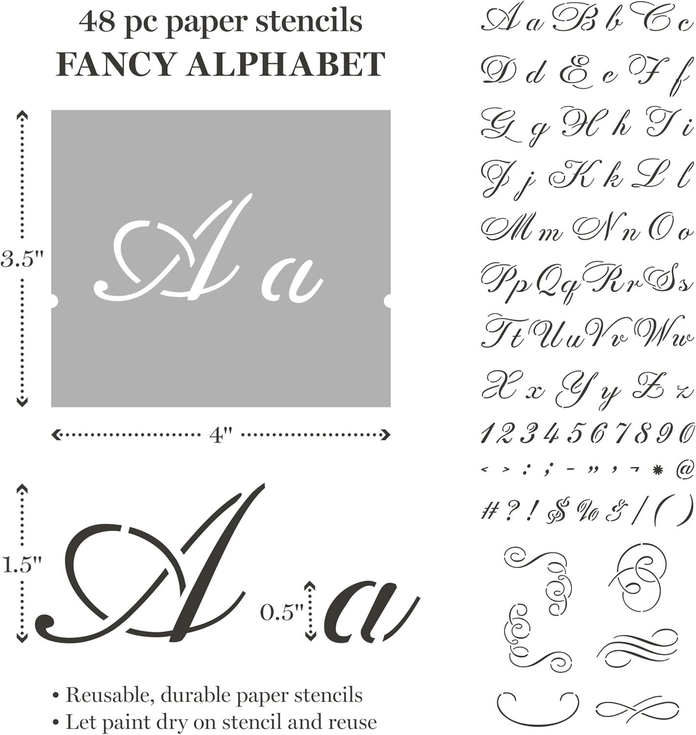 imageMartha Stewart Vintage Florals Stencils Stamps and Tools Kit 14 pcClassic Alphabet