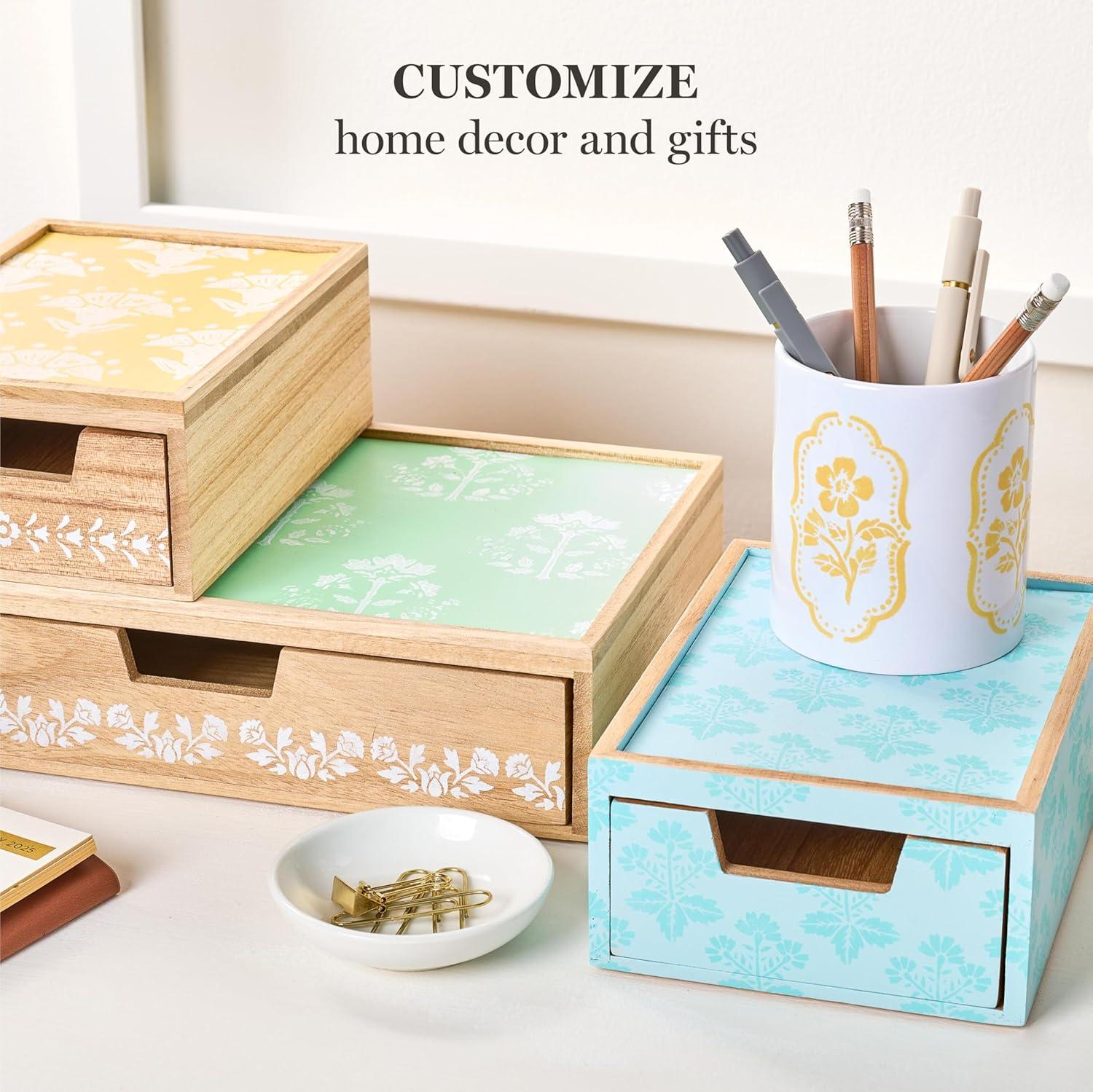 imageMartha Stewart Vintage Florals Stencils Stamps and Tools Kit 14 pcVintage Florals
