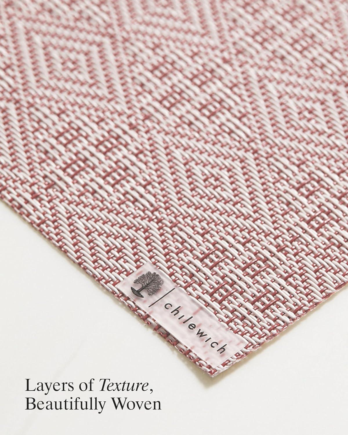 imageMartha by Martha Stewart Chilewich Boxwood Table Runner in Burnt Coral Easy Care Woven Textile IndoorOutdoor StainFade Resistant 14 x 72Burnt Coral