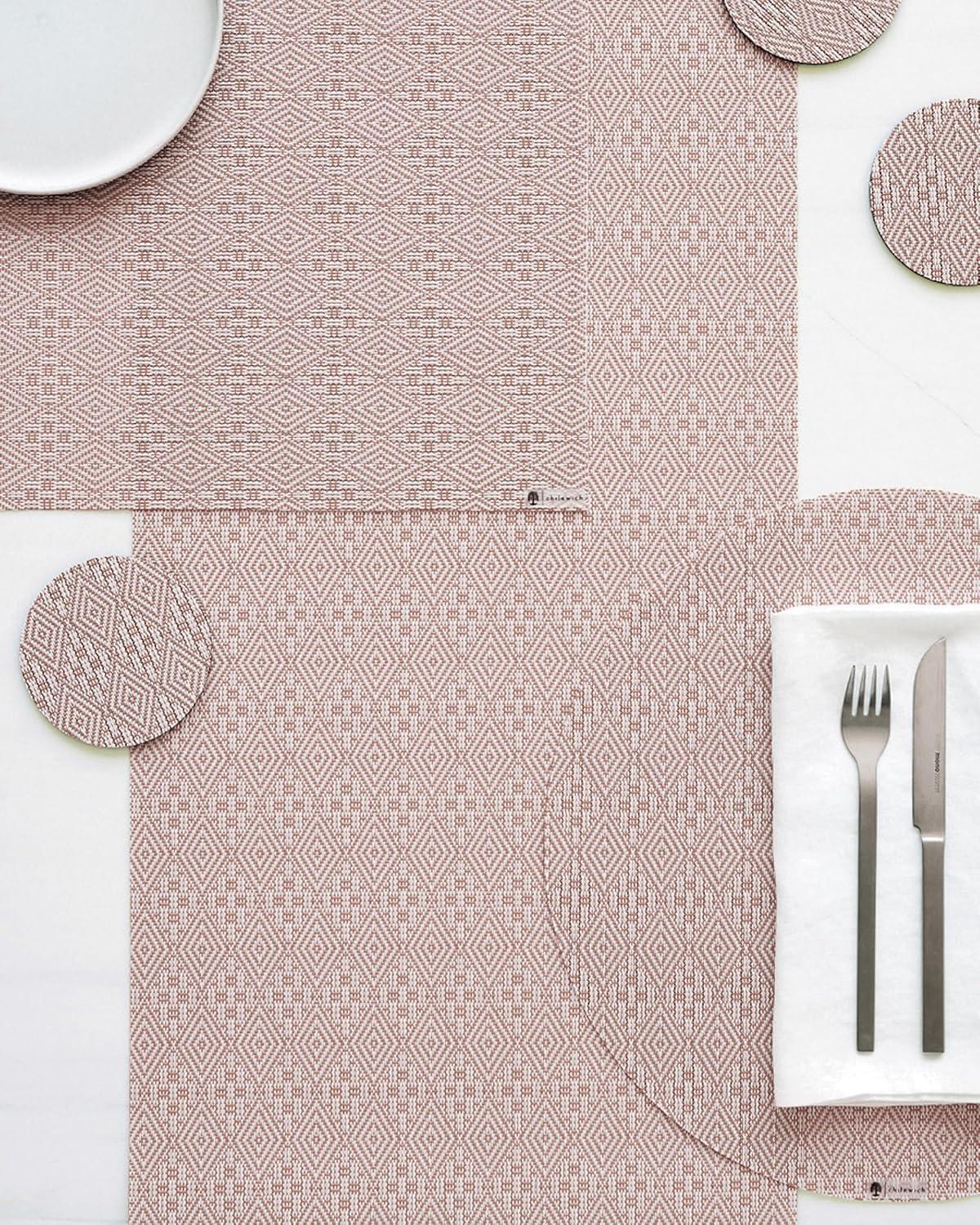 imageMartha by Martha Stewart Chilewich Boxwood Table Runner in Burnt Coral Easy Care Woven Textile IndoorOutdoor StainFade Resistant 14 x 72Burnt Coral