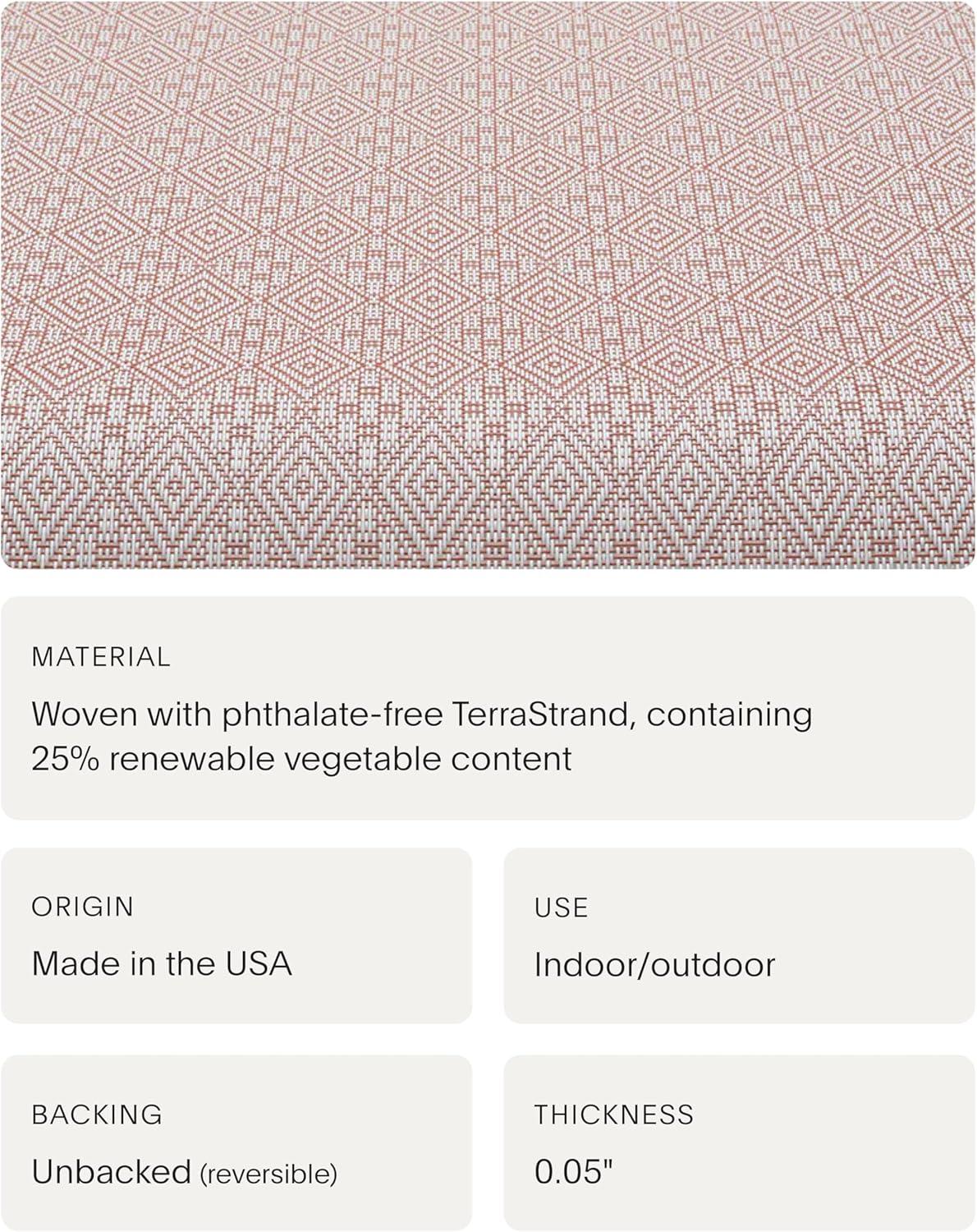 imageMartha by Martha Stewart Chilewich Boxwood Table Runner in Burnt Coral Easy Care Woven Textile IndoorOutdoor StainFade Resistant 14 x 72Burnt Coral