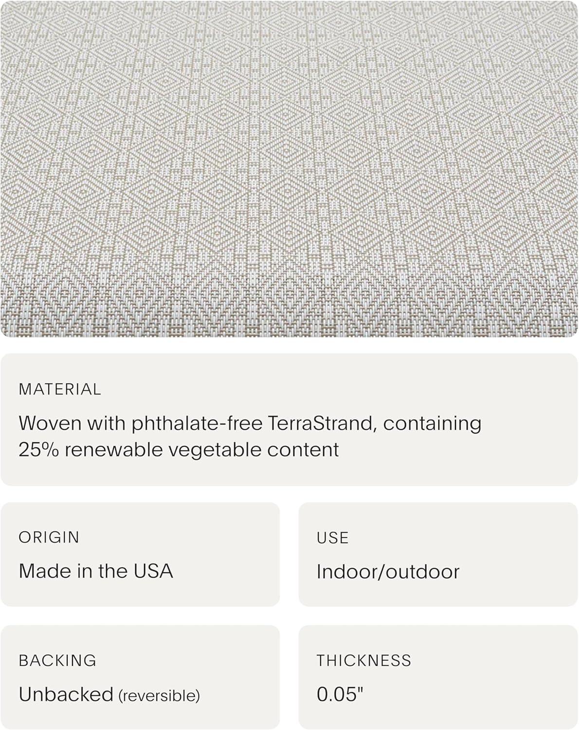 imageMartha by Martha Stewart Chilewich Boxwood Table Runner in Burnt Coral Easy Care Woven Textile IndoorOutdoor StainFade Resistant 14 x 72Flax