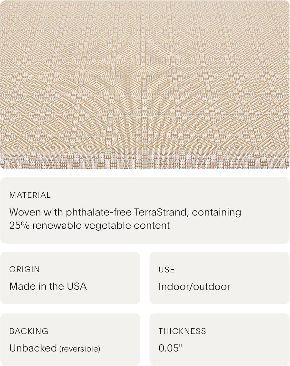 imageMartha by Martha Stewart Chilewich Boxwood Table Runner in Burnt Coral Easy Care Woven Textile IndoorOutdoor StainFade Resistant 14 x 72Wheat