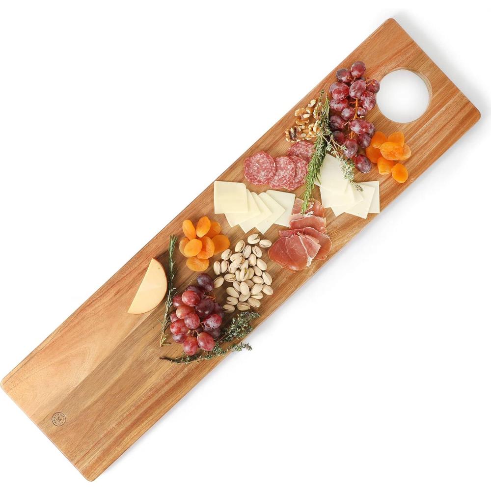 imageMartha Stewart Charcot 315 X 8 Large Charcuterie Serving Board Rectangular Acacia Wood