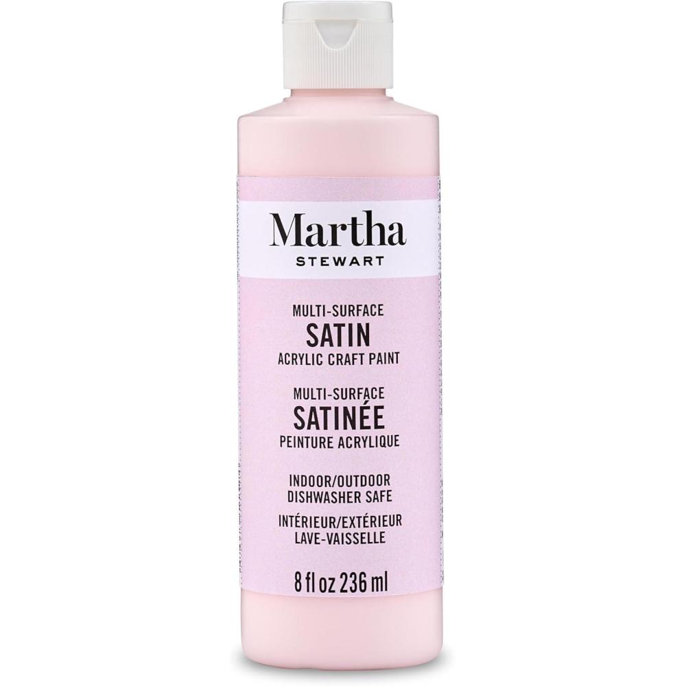 imageMartha Stewart Craft Paint Vanilla Bean 8 fl oz Premium Satin Finish Paint Perfect For Easy To Apply DIY Arts And Crafts 68689Ballet Slipper