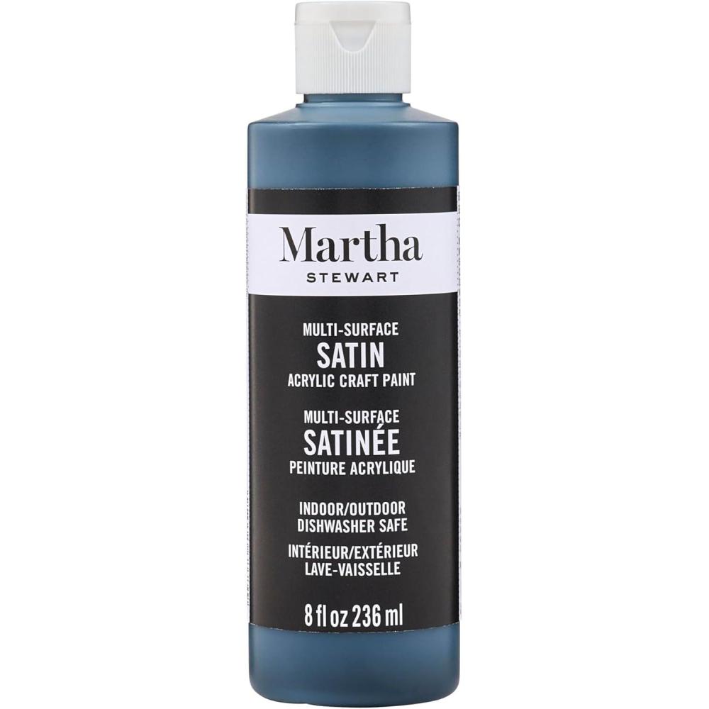 imageMartha Stewart Craft Paint Vanilla Bean 8 fl oz Premium Satin Finish Paint Perfect For Easy To Apply DIY Arts And Crafts 68689Beetle Black