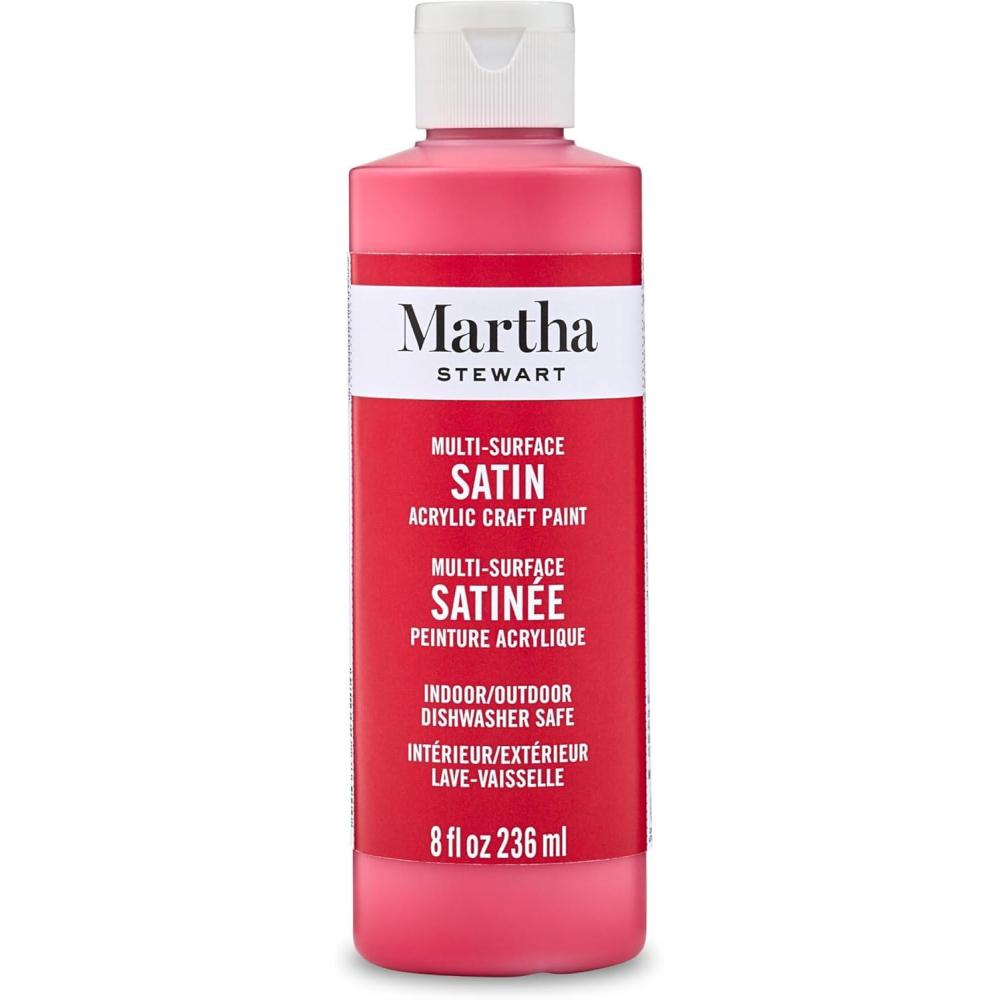 imageMartha Stewart Craft Paint Vanilla Bean 8 fl oz Premium Satin Finish Paint Perfect For Easy To Apply DIY Arts And Crafts 68689Habanero