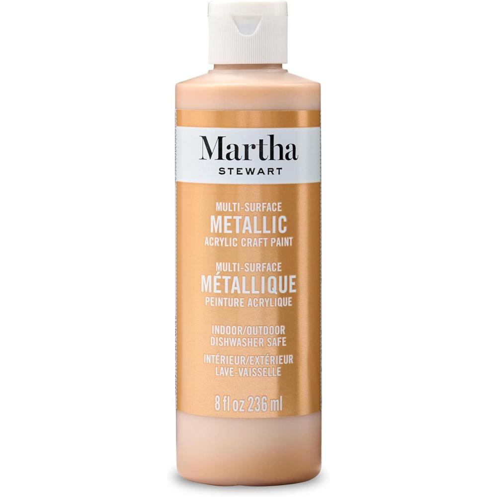 imageMartha Stewart Craft Paint Vanilla Bean 8 fl oz Premium Satin Finish Paint Perfect For Easy To Apply DIY Arts And Crafts 68689Rose Gold