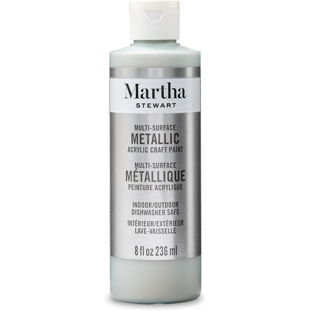 imageMartha Stewart Craft Paint Vanilla Bean 8 fl oz Premium Satin Finish Paint Perfect For Easy To Apply DIY Arts And Crafts 68689Sterling