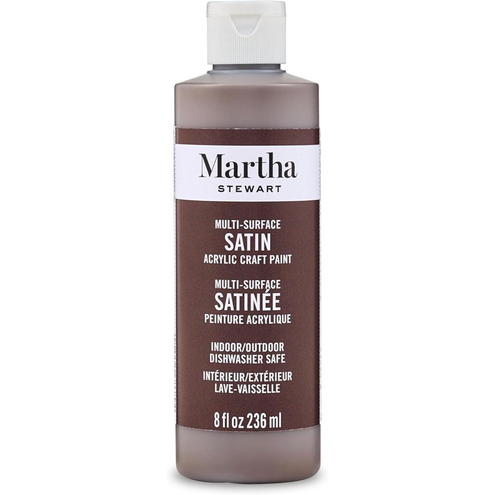 imageMartha Stewart Craft Paint Vanilla Bean 8 fl oz Premium Satin Finish Paint Perfect For Easy To Apply DIY Arts And Crafts 68689Vanilla Bean