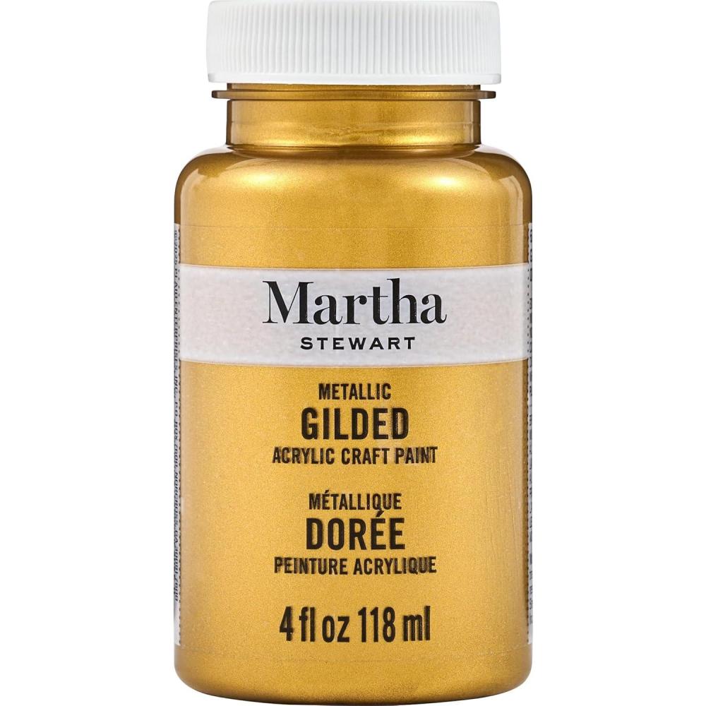 imageMartha Stewart Gilded Metallic Acrylic Craft Paint Gold 4 fl oz
