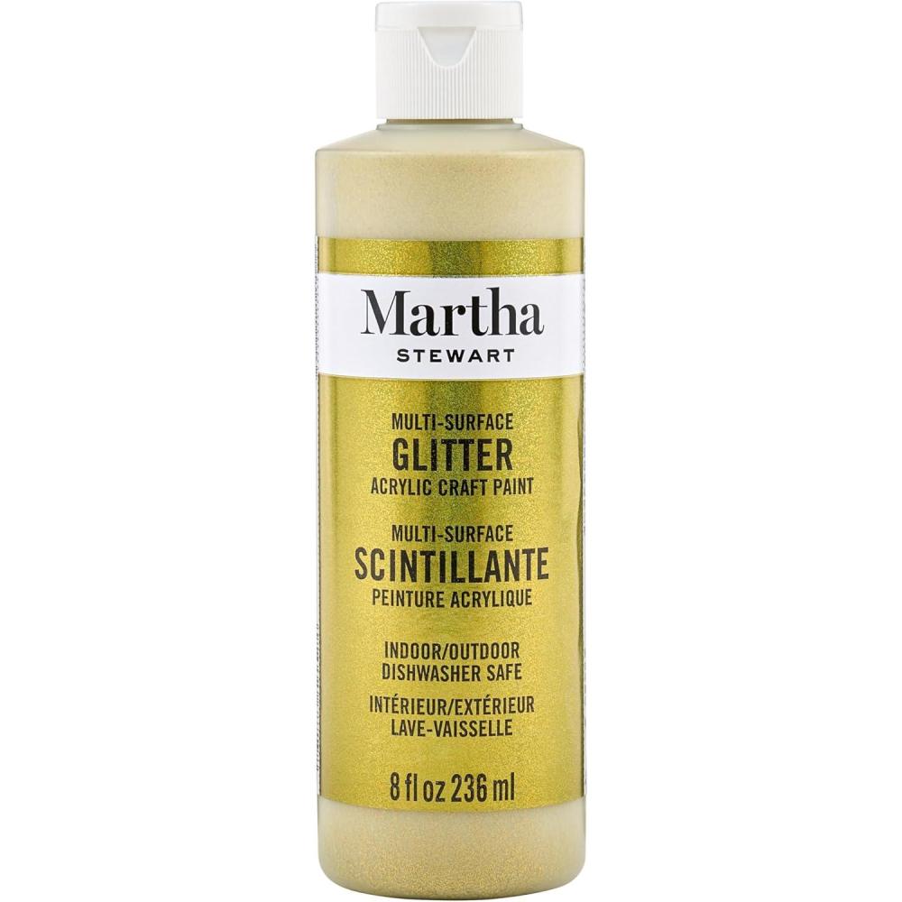 imageMartha Stewart Glitter Acrylic Craft Paint Florentine Gold 8 ozFlorentine Gold