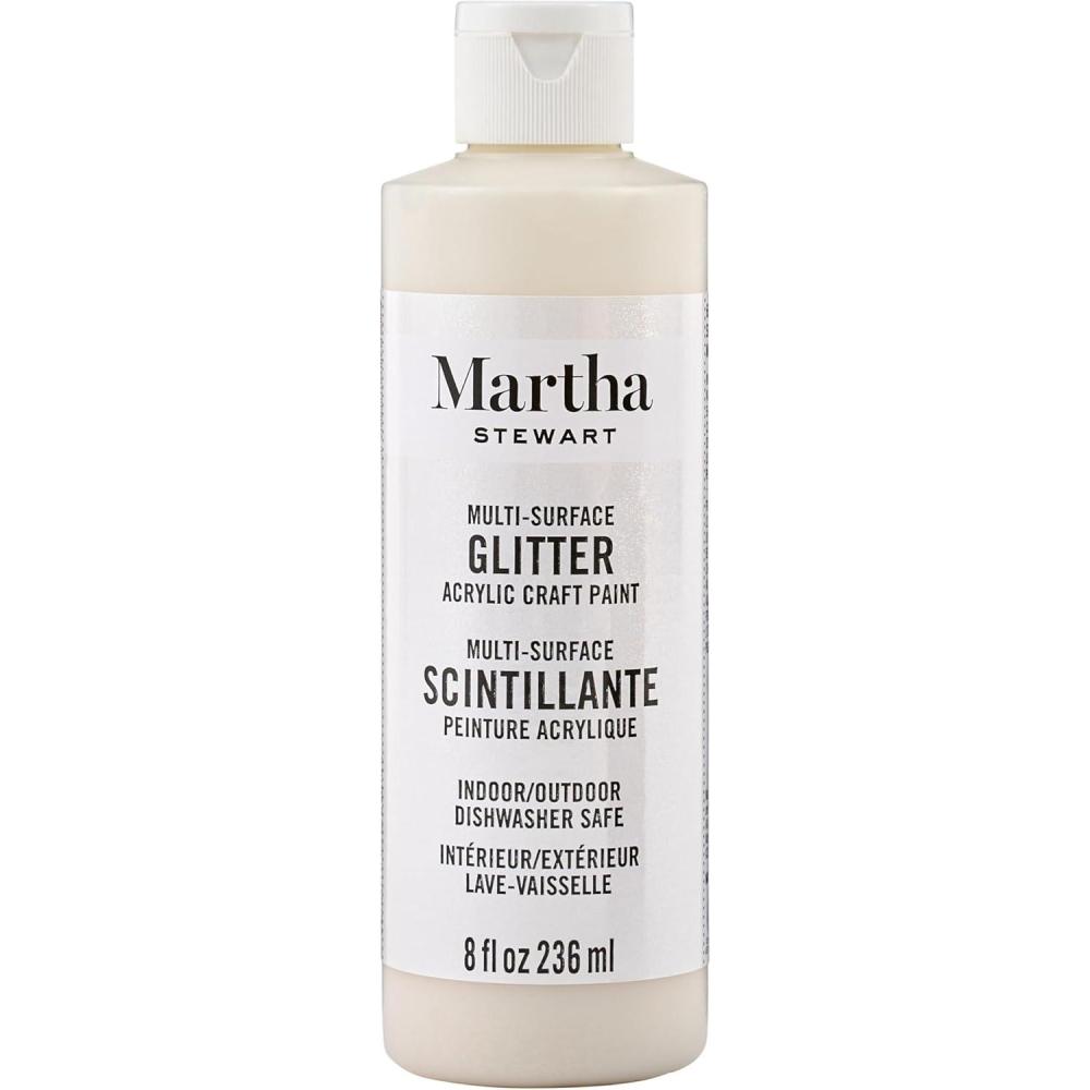 imageMartha Stewart Glitter Acrylic Craft Paint Florentine Gold 8 ozSugar Cube