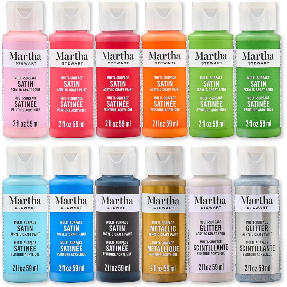 imageMartha Stewart MultiSurface Satin 12 pc Paint Set Elevated NeutralsHoliday Classics