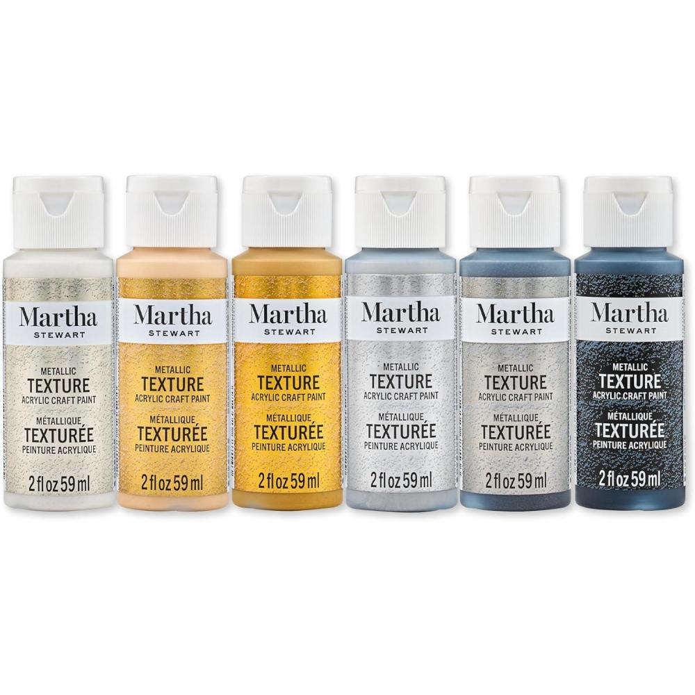 imageMartha Stewart Specialty Texture Metallic Paint Set 6 Pc