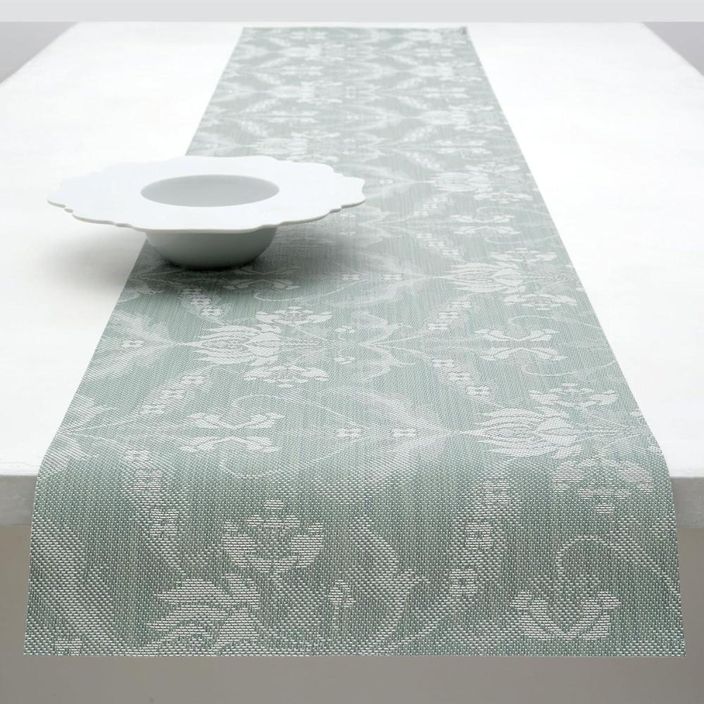 imageMartha by Martha Stewart  Chilewich Damask Table Runner in Abalone  Easy Care Woven Textile  IndoorOutdoor  StainFade Resistant  14 x 72Abalone
