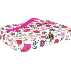 Martha Stewart Casserole Carrier for Hot or Cold Food, Fits 11.5” x 16.5” Dish, Insulated Food Carrier for Picnics, Cookouts, and Potlucks (Ornaments)