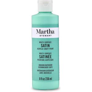 Martha Stewart, Craft Paint, Vanilla Bean, 8 fl oz Premium Satin Finish Paint, Perfect For Easy To Apply DIY Arts And Crafts, 68689(Beach Glass)