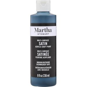 Martha Stewart, Craft Paint, Vanilla Bean, 8 fl oz Premium Satin Finish Paint, Perfect For Easy To Apply DIY Arts And Crafts, 68689(Beetle Black)