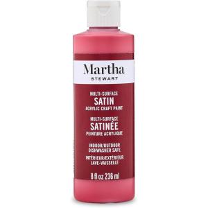 Martha Stewart, Craft Paint, Vanilla Bean, 8 fl oz Premium Satin Finish Paint, Perfect For Easy To Apply DIY Arts And Crafts, 68689(Chipotle)