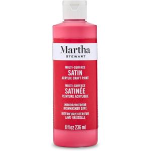 Martha Stewart, Craft Paint, Vanilla Bean, 8 fl oz Premium Satin Finish Paint, Perfect For Easy To Apply DIY Arts And Crafts, 68689(Habanero)