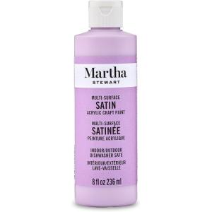 Martha Stewart, Craft Paint, Vanilla Bean, 8 fl oz Premium Satin Finish Paint, Perfect For Easy To Apply DIY Arts And Crafts, 68689(Hydrangea Purple)