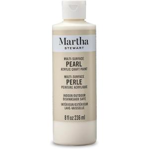 Martha Stewart, Craft Paint, Vanilla Bean, 8 fl oz Premium Satin Finish Paint, Perfect For Easy To Apply DIY Arts And Crafts, 68689(Mother of Pearl)