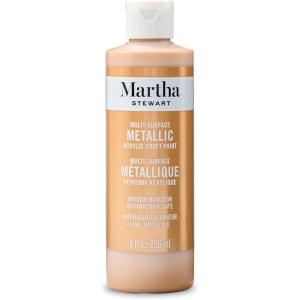 Martha Stewart, Craft Paint, Vanilla Bean, 8 fl oz Premium Satin Finish Paint, Perfect For Easy To Apply DIY Arts And Crafts, 68689(Rose Gold)