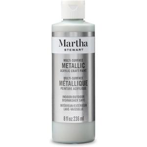Martha Stewart, Craft Paint, Vanilla Bean, 8 fl oz Premium Satin Finish Paint, Perfect For Easy To Apply DIY Arts And Crafts, 68689(Sterling)