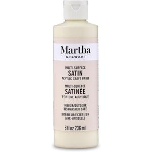 Martha Stewart, Craft Paint, Vanilla Bean, 8 fl oz Premium Satin Finish Paint, Perfect For Easy To Apply DIY Arts And Crafts, 68689(Summer Linen)