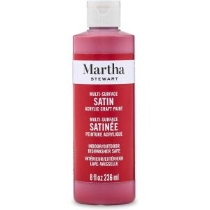 Martha Stewart, Craft Paint, Vanilla Bean, 8 fl oz Premium Satin Finish Paint, Perfect For Easy To Apply DIY Arts And Crafts, 68689(Tartan Red)
