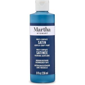 Martha Stewart, Craft Paint, Vanilla Bean, 8 fl oz Premium Satin Finish Paint, Perfect For Easy To Apply DIY Arts And Crafts, 68689(Wild Blueberry)