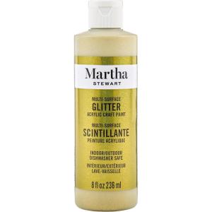 Martha Stewart Glitter Acrylic Craft Paint, Florentine Gold, 8 oz(Florentine Gold)
