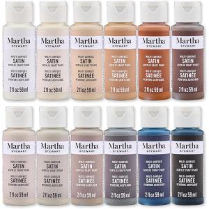 Martha Stewart, Multi-Surface Satin 12 pc Paint Set, Elevated Neutrals(Elevated Neutrals)