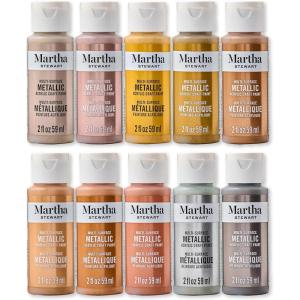 Martha Stewart, Multi-Surface Specialty 10 pc Paint Set, Studio Lights(Mixed Metals)
