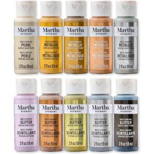 Martha Stewart, Multi-Surface Specialty 10 pc Paint Set, Studio Lights(Rare Metals)