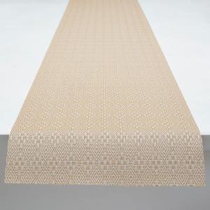 Martha by Martha Stewart | Chilewich Boxwood Table Runner in Burnt Coral – Easy Care Woven Textile – Indoor/Outdoor – Stain/Fade Resistant – 14″ x 72″(Wheat)