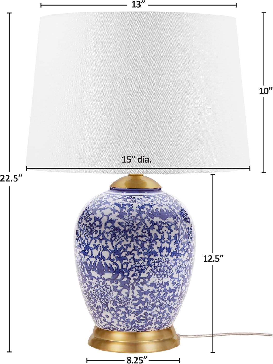 imageHampton Hill Jemma Table Lamp Living Room Decor Curved Ceramic Base Tapered Drum Shade Modern Home Office Desk Lighting Nightstand Reading Light for Bedroom White 15 Lx15 Wx26 H