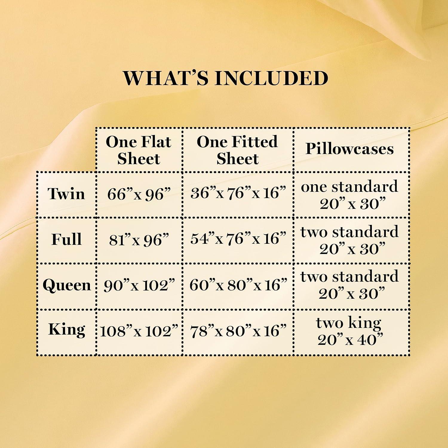 imageMARTHA STEWART 100 Cotton Full Size Sheet Set 4 Piece Soft Smooth Durable Easy Care 16 Deep Pocket Sheets Sateen Sheets 1 Flat 1 Fitted 2 Pillowcases Light BlueYellow
