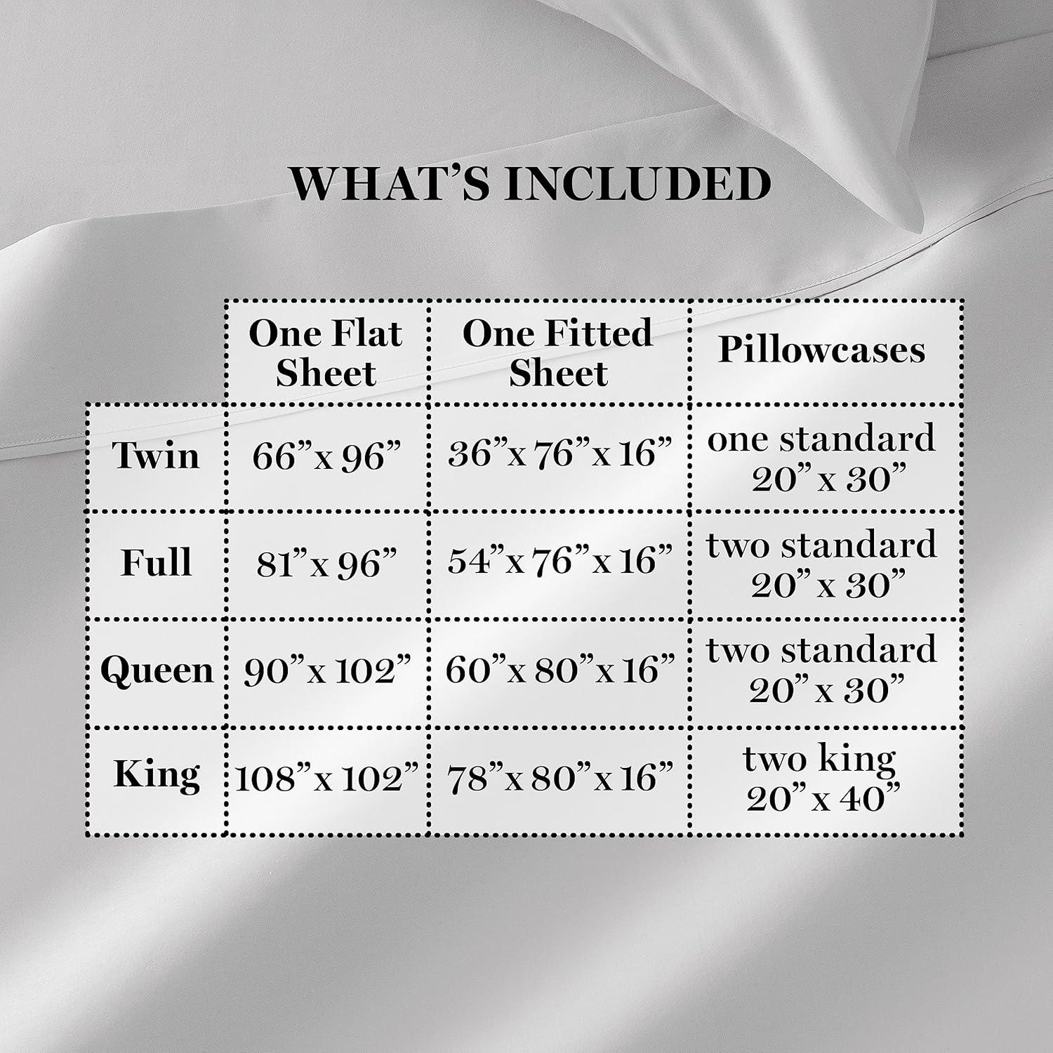 imageMARTHA STEWART 100 Cotton Full Size Sheet Set 4 Piece Soft Smooth Durable Easy Care 16 Deep Pocket Sheets Sateen Sheets 1 Flat 1 Fitted 2 Pillowcases Light BlueLight Gray