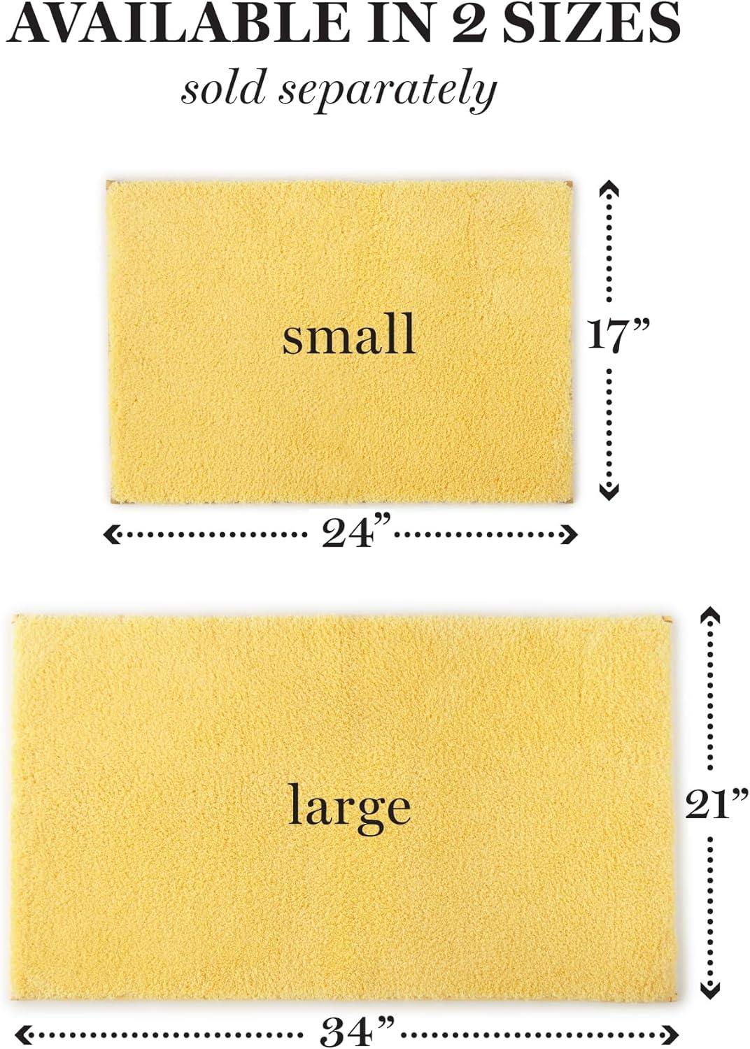 imageMARTHA STEWART Drylon Microfiber Bath Rug 1 Piece Ultra Soft Plush NonSlip Thick Washable Bathroom Rugs Home Decor Accessories Household Essentials Small Bath Mat 17 x 24 Navy BlueYellow