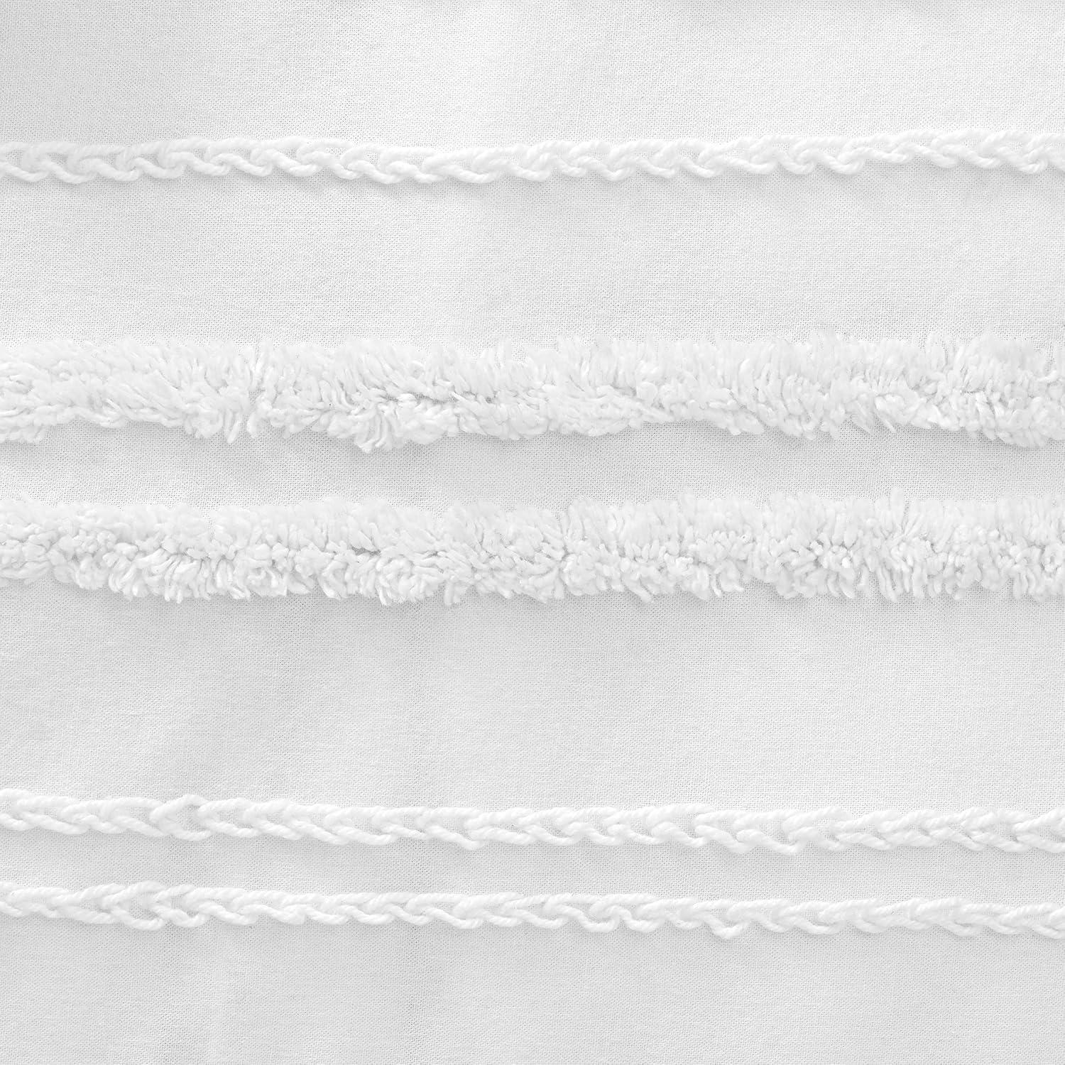 imageMARTHA STEWART Natalie King Size Duvet 3 Piece Set1 Duvet Cover 2 Pillow Shams Crinkle Velvet Texture Soft amp Royal Machine Wash 104x92 with Button Closure ChampagneTextured White