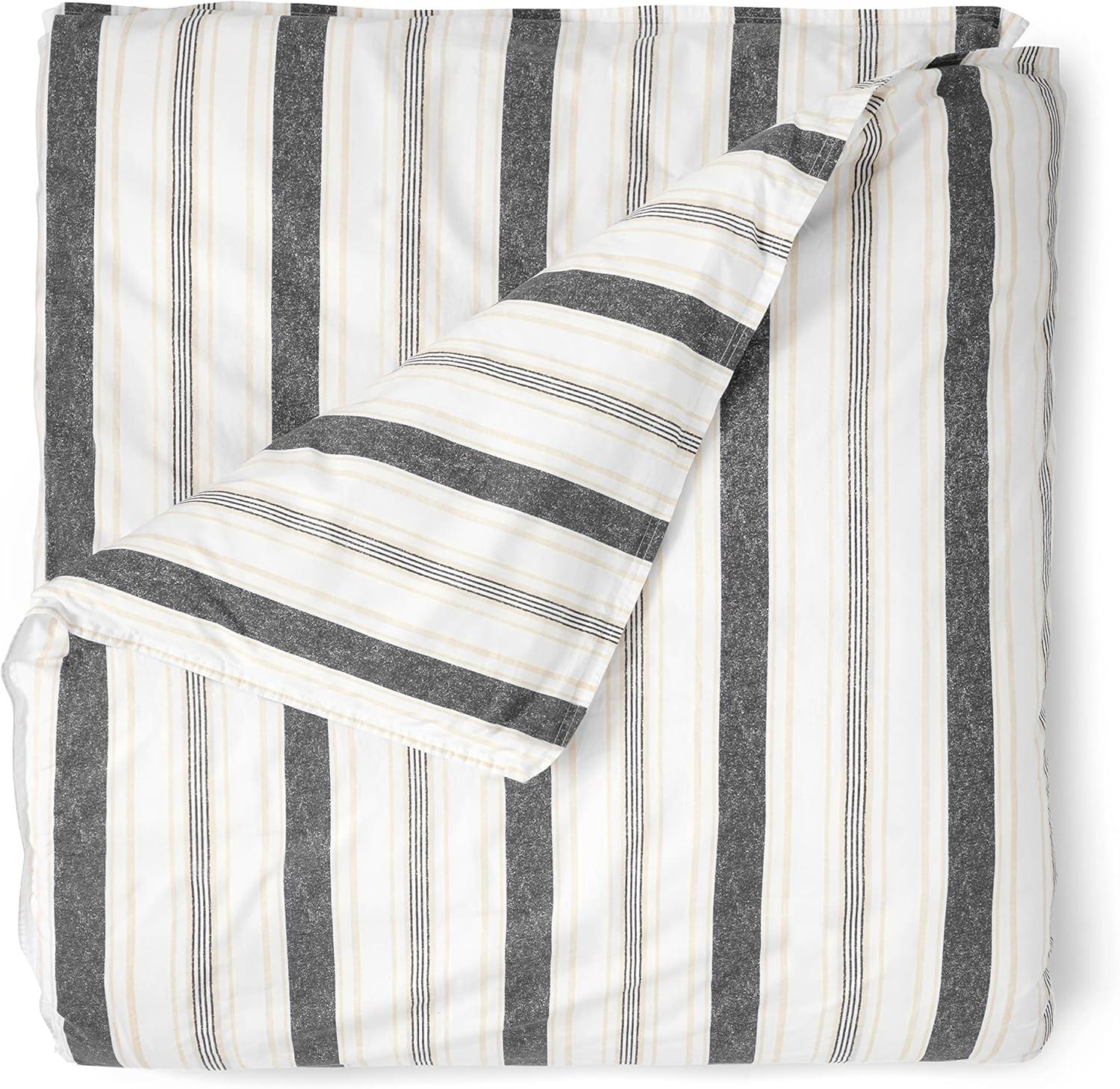 imageMARTHA STEWART Natalie King Size Duvet 3 Piece Set1 Duvet Cover 2 Pillow Shams Crinkle Velvet Texture Soft amp Royal Machine Wash 104x92 with Button Closure ChampagneIron Gate